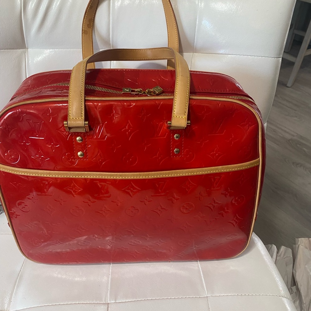Louis Vuitton Cherry Red Patent Leather Tote